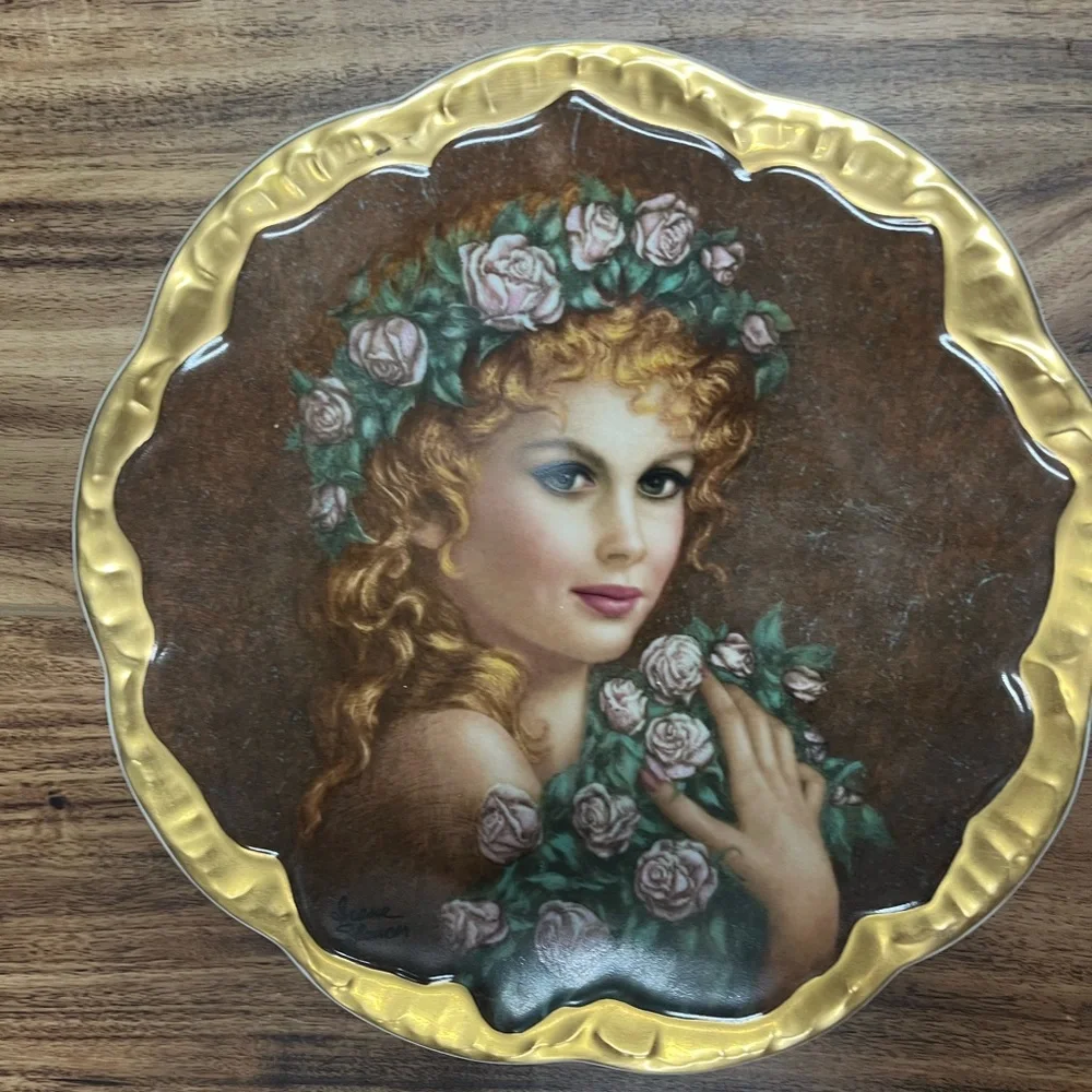 - PICKARD Symphony of Roses full set collector plates by Irene Spencer
